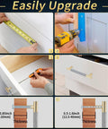 Installation guide for Knurled Cabinet Pulls 12 Pack, 6 Inch Long Metal Door And Drawer Pulls in Grey And Gold Finish for cabinets and drawers.