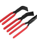 Three Piece Metal Bending Pliers Set With Straight 45 Degree And 90 Degree Jaws For Precision Sheet Metal Bends In Tight Spaces Pro Grade Hand Seamers