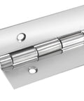 Close-up of 4 Pack 304 Stainless Steel Piano Hinges showing the secure hinge mechanism, ideal for heavy-duty use.