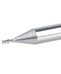 Close-up of Aluminum End Mills Set One Eighth Inch Shank Two Flute CNC Spiral Router Bits Upcut For Aluminum And Non Ferrous Metals