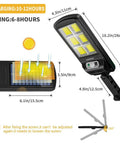 Diagram of Ultra Bright 120 LED Solar Street Lights Pack Outdoor Wireless Security Wall Lights With Motion Sensor Three Lighting Modes