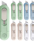 8 Pack Mini Box Cutters for Packages and Projects, Safe Retractable Utility Knife with Sharp Blades in assorted colors