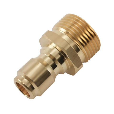 Two Gun Pressure Washer Splitter Tee, Three Eighth Inch Brass Quick Connect Fitting for dual gun system conversion