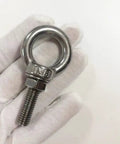 Heavy Duty Stainless Steel Shoulder Eye Bolts 4 Pack M8 Eyebolt Set With Nuts And Washers 5 16 Inch By 1.18 Inch Lifting Rings Built For Secure Load Handling And Rugged Quick Hookups 30mm Thread Length, M8 stainless steel eye bolt with nut and washer in hand