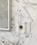 Outlet Shelf Wall Organizer For Bathrooms And Smart Homes, Space Saving Wall Mount With Cord Management, Keeps Toothbrushes Charged