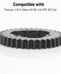 35T 1.5 Mod Spur Gear for Traxxas RC Cars, reinforced steel, side angle view, compatible with 1/5 XMaxx 6S 8S and 1/6 XRT