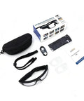 Bluetooth Safety Glasses With Photochromic Lenses And Crisp Clear Audio For The Daily Grind showing glasses and accessories.
