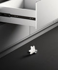 White Ceramic Star Cabinet Knob Small Decorative Drawer Pull Handle For Wardrobe Kitchen Bathroom Cabinets Retro Vibe Style