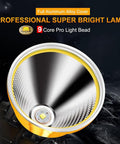 Close-up of 9-core pro light bead in the Beast Mode Bright 90000 Lumen Hunting Headlamp with full aluminum alloy cover.