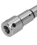 Close-up of Beefy Drill Chuck Arbor For Morse Shank MT3 To 19.05mm Annular Cutter Sleeve Industrial Tool, solid steel, side view