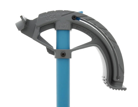 Heavy Duty 3/4 Inch Emt Guardian Bender With Handle Adjustable Angle Stopper for easy electrical conduit pipe bending at various angles.
