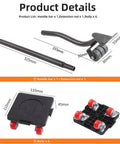 Heavy Duty Furniture Lifter With 4 Sliders And Crowbar 360 Degree Rotation Wheels Mover Dolly 660 lb Load Capacity Set details