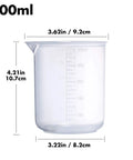 500ml plastic beaker with measurements, part of Plastic Beaker Set With Five Size Low Form Graduated Beakers In 500 Ml 250 Ml 100 Ml 50 Ml 25 Ml
