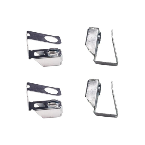 Knock Out Exhaust Leaks With This Badass Manifold Flange Hardware Kit Packed With 3/8 16 Bolts And Locking U Nuts for Dodge Dakota Jeep Wrangler, showing metal U-shaped locking plates.