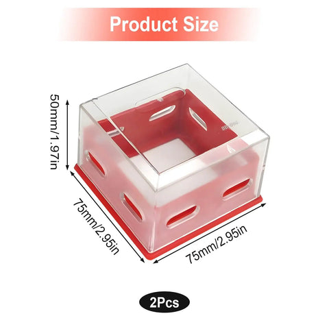 Emergency Stop Button Cover Box Type Transparent Guard Lockout For Pro Grade Machinery, 75x75x50mm PC cover