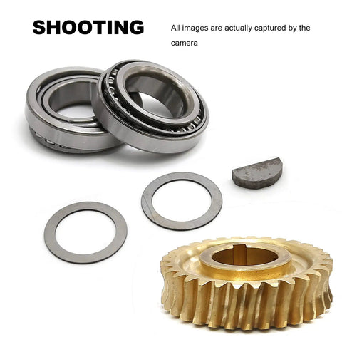 Metal components of Tine Shaft Worm Gear Kit Replacement For MTD Troy Bilt Lawn Tractors And Mowers