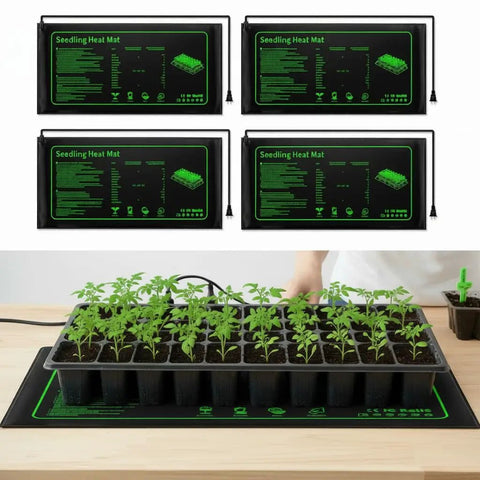 mats for indoor plants 4 Pack Graphene Seedling Heat Mats 20W for 1020 Trays ✓