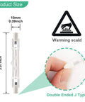 R7S 150W 120V Halogen Light Bulbs Double Ended T3 78mm size diagram with safety warning for scalding