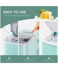Easy setup for Countertop Ice Maker With Plug And Play Setup That Chills Drinks Fast Self Cleaning Mechanism delivers bullet ice.