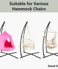 Heavy Duty Hammock Swing Stand With Solid Steel Construction, Easy Ten Minute Assembly, for various hammock chairs