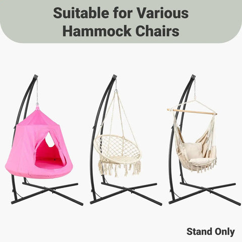 Heavy Duty Hammock Swing Stand With Solid Steel Construction, Easy Ten Minute Assembly, for various hammock chairs