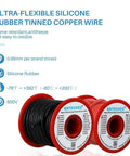 14 Gauge Silicone Wire Spool Dual Conductor Red And Black 40 Ft Each Super Flexible Stranded Tinned Copper Wire For RC Electronics