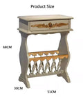 Small Narrow Side Table With Storage Holder Slim End Nightstand For Tight Spaces Industrial Wood Couch Snack Table with drawer