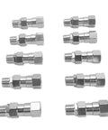 Stainless Steel Hydraulic Hose Fittings 3 8 Inch NPT Female Rotating Joint stops kinks, 10-piece set