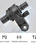 Heavy Duty Coolant Water Bypass Control Valve Straight Drop In Replacement For Toyota Camry And RAV4 Replaces 16671 25010 in black.
