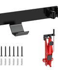 Heavy Duty Floor Jack Wall Mount Rack for Hydraulic Jacks, Space Saving Wall Holder with Anti Rust Coating, screws included