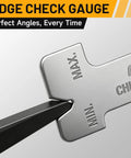 16 Piece Metal Punch And Chisel Set For Wood And Auto Projects With Precision Sharpened Edges chisel gauge detail view