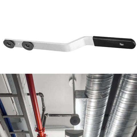 16 Inch Metal Duct Stretcher Tool With Offset Handle And Sliding Washers for HVAC Ductwork Expanding and Shaping