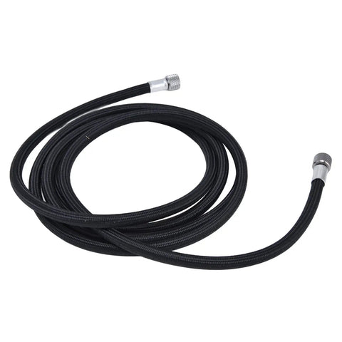 Airbrush Hose 6.2ft Rubber Air Line with G1/8 Female Connectors Flexible Air Tubing coiled with silver fittings