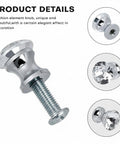 Super Sparkle 16-Pack Crystal Glass Cabinet Knobs With Shiny Aluminum Bases showing crystal knob detail with strong screw for drawers.