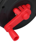 Close-up of 65 Manganese Steel Drain Auger Heavy Duty Pipe Snake handle, designed to flex around bends in pipes.