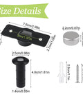 Size details of Magnetic Door Catch Set 2 Pack for Closets Cabinets Floor Mounted Silent Ball Catch Hidden Roller Latch in Black Finish