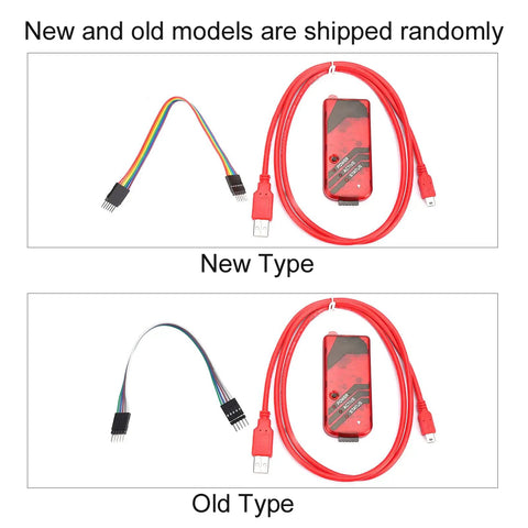 Comparison of new and old models of Pro Grade All In One Maker Friendly ICSP Programmer Kit 3 Set Universal Programmer Emulator With PC Software.