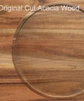 10 Inch Acacia Wood Lazy Susan Organizer Turntable with premium original cut wood texture