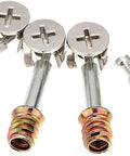 Badass Fifty Piece Cabinet Connector Screw Kit Built From Rust Resistant 304 Stainless Steel Hammer Nuts showing various bolts and nuts.