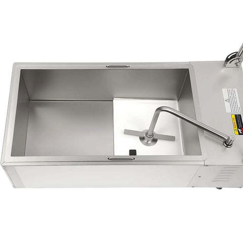 Heavy Duty 55L Commercial Fryer Filter System With Oil Filler Cart Truck Separator. Stainless steel tank with cleaning pump.