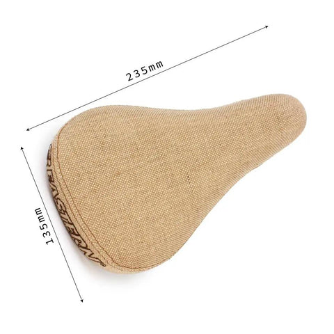 Dope Fat Combo BMX Seat With Tan Nylon Cover Thick Padded Comfort And 25.4mm Alloy Seatpost Two In One Lightweight Design