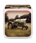Vintage Tractor Photo Farm Alarm Clock With LED Display For Bedroom Digital Clock with tractor image and LED lights.