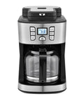 Front view of the All In One Espresso And Coffee Grinder Machine, Semi Automatic Electric Brew System, Space Saving 2 In 1 Coffee Maker