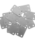 Flat Corner Braces Set Stainless Steel Mending Plates With 5mm Hole Spacing, 12-Piece Heavy Duty Brackets For Wooden Furniture Repair