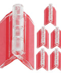 Six Pack Acrylic Self Adhesive Hinges For Cabinets And Wooden Boxes Easy Install No Drilling Required Strong Grip