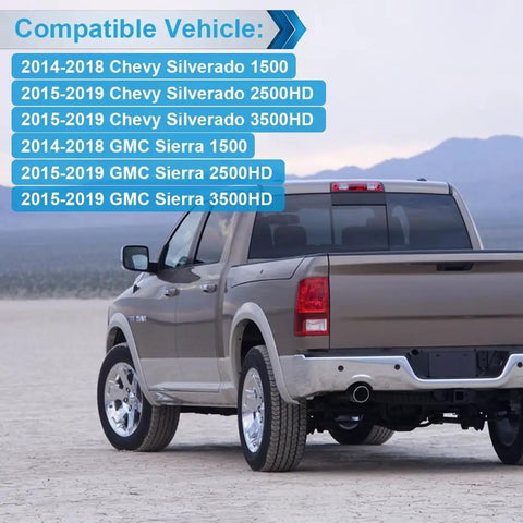 Third Brake Light Gasket Seal For 2014 To 2018 Chevy Silverado 1500 And 2015 To 2019 GMC Sierra 1500 2500HD 3500HD High Mount Stop Lamp Heavy Duty Waterproof Cushion Flame Resistant Chemical Resistant Single Sided Adhesive on Silverado rear cab