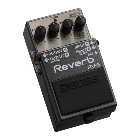 RV-6 Reverb Guitar Pedal With Eight Sound Modes Mono Or Stereo Operation Expression Pedal Input Compact And Versatile Dead-On Tones Studio Grade Algorithms