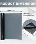 Self Adhesive Waterproof Roofing Roll Self Stick Rubber Membrane For House Dormer And Metal Roofs Tough As Nails Leak Stopper No Fuss Setup High Performance Black showing dimensions 3.3 x 32.8 ft and thickness 1.5mm.