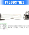 Front view of two-piece marine-grade stainless steel boat door latch fastener set with lever handle