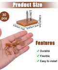 30 Piece Drawer Glide Set With Square Nail-On Plastic Drawer Slides 17x12 Mm, Transparent Storage Box Included, Dresser Repair Kit For Fixing Drawers And Restoring Smooth Sliding Motion On Furniture (Brown) 30 pcs, 1.7 x 1.2 cm